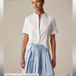 J.Crew Slim-fit button-up in cotton gauze in white